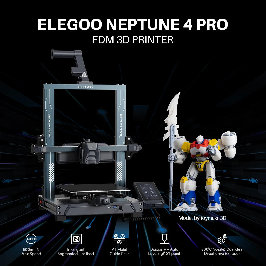 ELEGOO Neptune 4 Pro High-Speed FDM 3D Printer